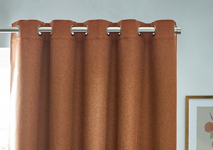 Dawn (Blackout) Eyelet, Brick - Ready Made Curtains - Image 9